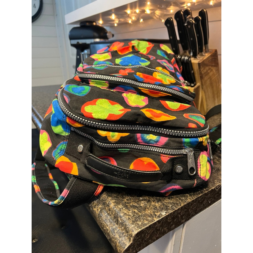 Rare Kipling Funky Flower Backpack - Picture 6 of 10